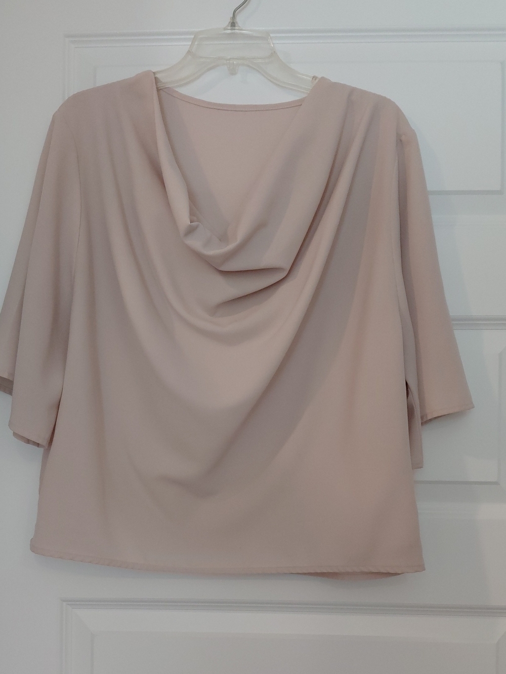Women's Cream Cowl Neck Blouse